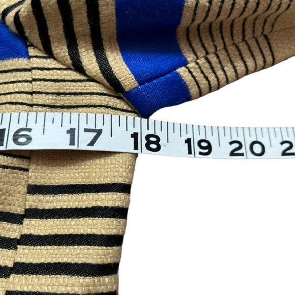 Sea New York Blue Tan Striped Blazer Women Size 2 - Picture 5 of 7